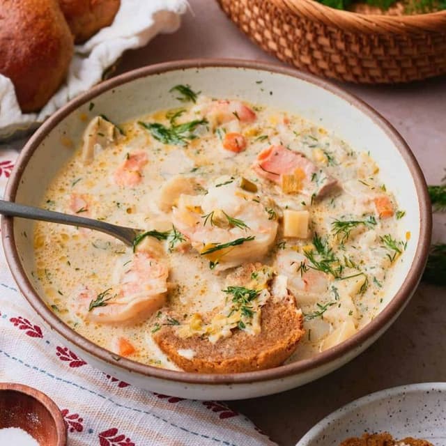 Fiskesuppe (Creamy Norwegian Fish Soup)